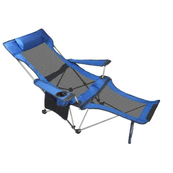 Кресло шезлонг раскладное Lesko SW233 Blue для отдыха и туризма