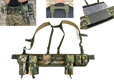 Тактичний розвантажувальний пояс PA мультикам (військово-тактична розгрузка, РПС, ремінно-плечова система) SCTPABK22(M)
