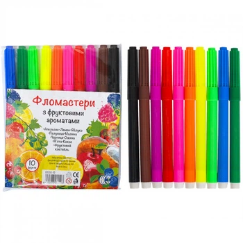 Фломастери Color 10 кольорів з фруктовим ароматом арт CR550-10