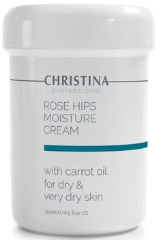 Увлажняющий крем с маслом шиповника и моркови для сухой кожи Rose Hips Moisture Cream with Carrot Oil Christina 250 мл