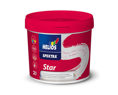 Краска латексная HELIOS SPEKTRA STAR интерьерная белая (база В1) 2л