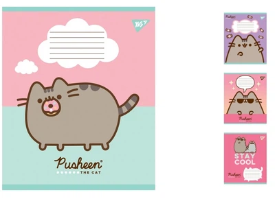 Набір учнівських зошитів Yes Pusheen формат А5, 12 арк. в лінійку 25 шт. 766202