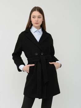 Пальто осеннее женское Рута-С 2351др 38 (164-76-84) Черное