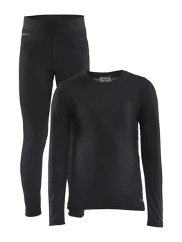 Детский комплект термобелья CRAFT Core Warm Baselayer Set 1909712-999000 Black 146/152