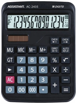Калькулятор ASSISTANT АС-2435 (чорний)