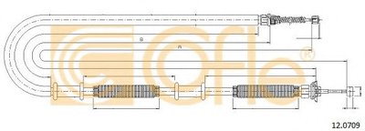 Трос стояночного тормоза Cofle (120709)