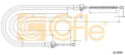 Трос стояночного тормоза Cofle (106890)