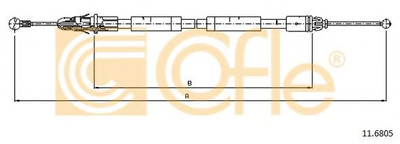 Трос стояночного тормоза Cofle (116805)
