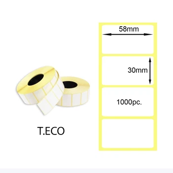 Термоэтикетка 58x30mm 1000pc. Т.ЕКО (T.ECO Thermal Labels)