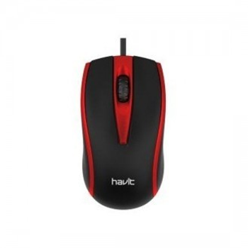Дротова миша HAVIT HV-MS871 USB Red (1200 DPI, 3 кл)