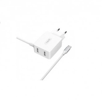Зарядний пристрій HAVIT HV-H144 2USB з Type-C кабелем