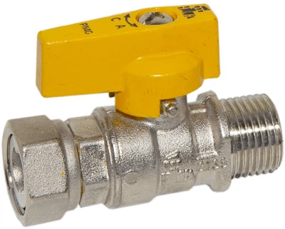 Кран газовий BIANCHI прямий 1/2 "х1/2" (528M04040G)