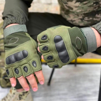 Тактичні рукавички безпалі Schwarz&Mayer рукавички тактичні безпалі зелені XL разміру