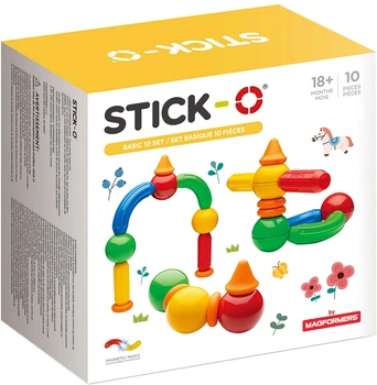 Магнітний конструктор Stick-O Базовий 10 елементів (005-901001)