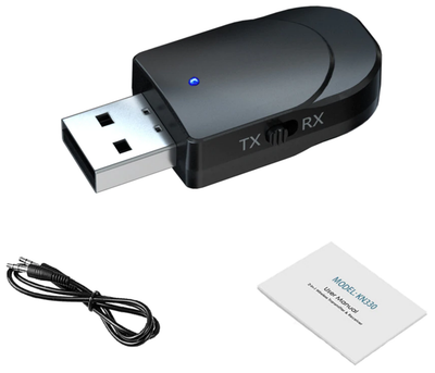 USB Bluetooth 5.0 Приемник и передатчик для ноутбука, ПК, телевизора, автомобиля с разъемом Jack арт.100978