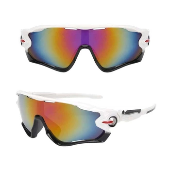 Очки велосипедные Robesbon Jawbreaker 9270 спортивные велоочки White-Black