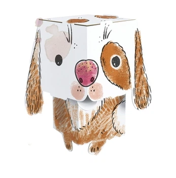 Розмальовки-звірятка CUBE HEAD 3D «Собачка» (Monumi) 8132MCH-000102