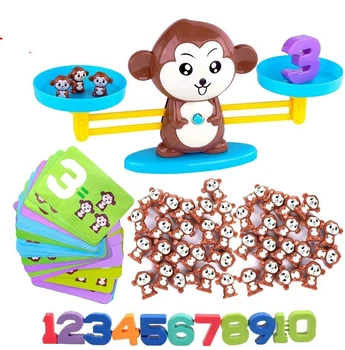 Мавпочка ваги з цифрами дитяча математична розвиваюча гра Caunting Monkey