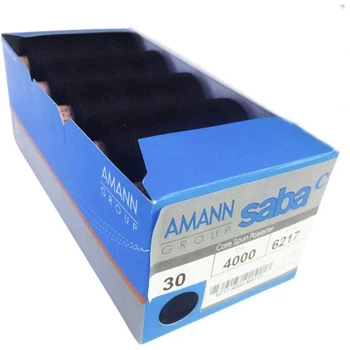 Нитки швейні армовані AMANN GROUP №30 кол. 4000 (300 м) упаковка 10 шт, чорні