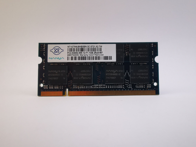 Оперативная память для ноутбука SODIMM Nanya DDR2 1Gb 667MHz PC2-5300S (NT1GT64U8HB0BN-3C) 6566 Б/У