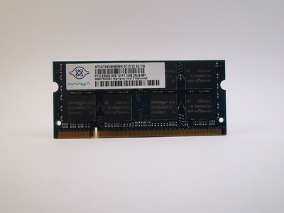 Оперативная память для ноутбука SODIMM Nanya DDR2 1Gb 667MHz PC2-5300S (NT1GT64U8HB0BN-3C) 6567 Б/У