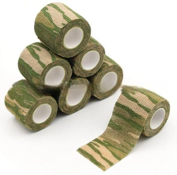 Маскировочная (защитная)лента тактическая камуфляжная для охоты/оружие (616130172-4) Светло-Зеленая