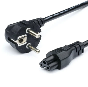 Кабель живлення 220V 1.2m Voltronic 0.75 мм CEE 7/7 Євровилка - IEC C5 для ноутбуків ЧОРНИЙ (02380)