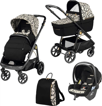 Коляска 3 в 1 Peg-Perego Veloce Grafic Gold Lounge Черная (PACK-VEL31LG000002)