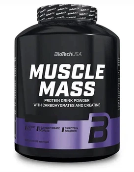 Гейнер BioTech Muscle Mass 4 кг Полуниця