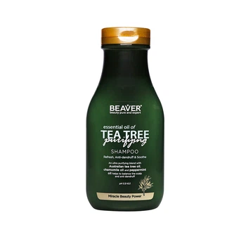 Укрепляющий шампунь для жирных волос с маслом чайного дерева Beaver Shampoo Tea Tree 350 мл