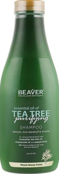 Укрепляющий шампунь для жирных волос с маслом чайного дерева Beaver Shampoo Tea Tree 730 мл