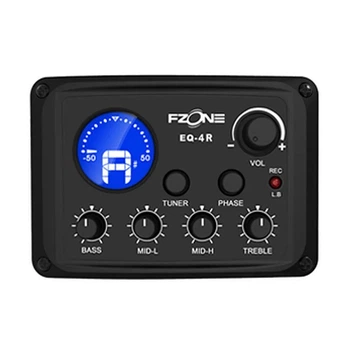 Активный преамп для акустической гитары FZONE EQ-4R 4-BAND EQ ACOUSTIC PREAMP w/USB