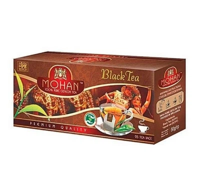 Черный чай в пакетиках Mohan 25 шт