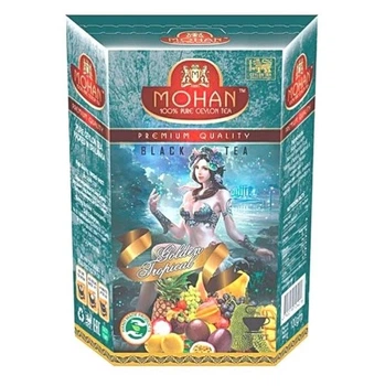 Черный чай Золотые тропические фрукты Mohan 100 гр