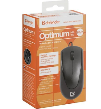 Миша Defender Optimum MB-150, чорна PS/2