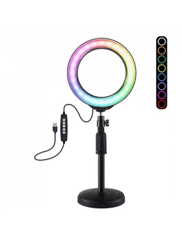 Кольцевой свет со стойкой Puluz PKT3047B RGB Ring Light 16см (12W)