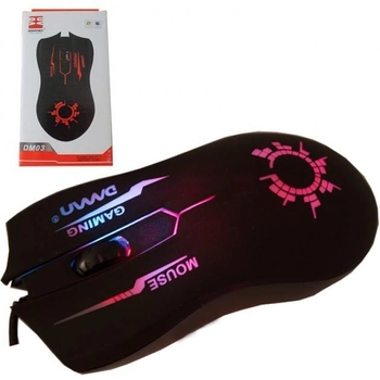 Компьютераная мышь проводная игровая DM03 с красной подсветкой