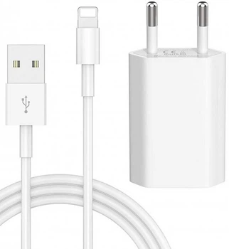Комплект зарядки для Apple iPhone iPod iPad, Сетевое зарядное устройство 5W USB Power Adapter , Кабель зарядки USB to Lightning