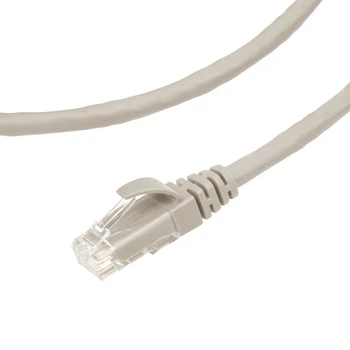 Патч-корд кат. 5е, 26AWG, RJ45-RJ45, сірий, 0.5 м, U-UTP, LSZH, Corning