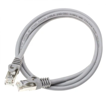 Патч-корд S-FTP, 0.5 м, кат. 6А, сірий, LW