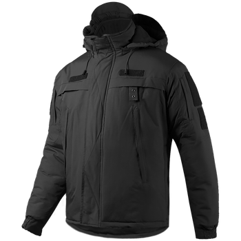 Куртка тактическая зимняя Patrol nylon black (черный) Camo-tec Размер 48