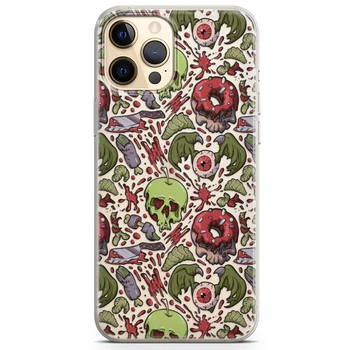 Чохол силіконовий для Apple IPhone 12 Pro епл айфон 12 про від Lex Altern (Zombie Donut, череп, кривавий ніж, Хеллоуїн)