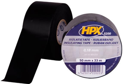 Профессиональная изоляционная лента HPX 5200 50 мм х 33 м Черная (IB5033)