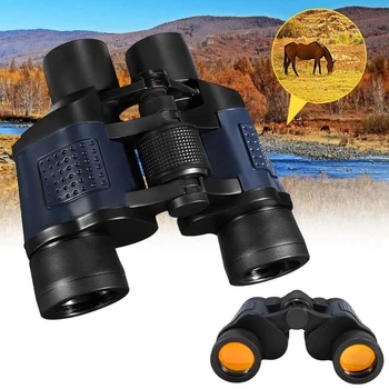 Бинокль полевой 60х60 "High quality Binoculars" Черно-синий, смотровой бинокль туристический, охотничий (1009428-Black)