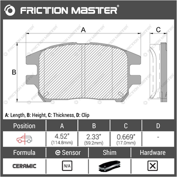 Гальмівні колодки дискові Friction Master Ultralife Ceramic CMX930