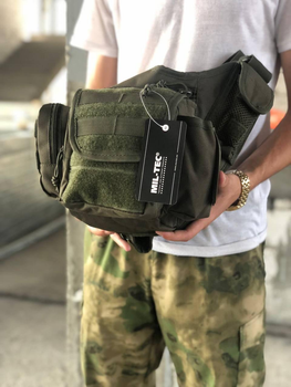 Тактична сумка MIL-TEC Multifunction Sling Bag Olive, багатофункціональна сумка плечова в кольорі олива