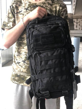 Військовий тактичний штурмовий рюкзак MIL-TEC із Німеччини чорний на 36 літрів для військових ЗСУ