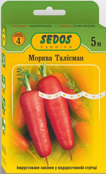 Семена на ленте Морковь Талисман 5 м/250 шт. (Sedos)
