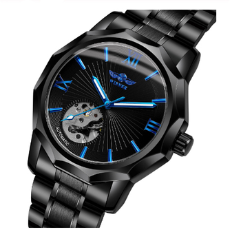 Наручные часы AlexMosh мужские Winner Black-Blue (1040)