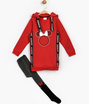 Длинный худи (с колготами) Минни Маус 98 см (3 года) Disney MN16144 Черно-красный 8691109851963